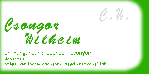 csongor wilheim business card